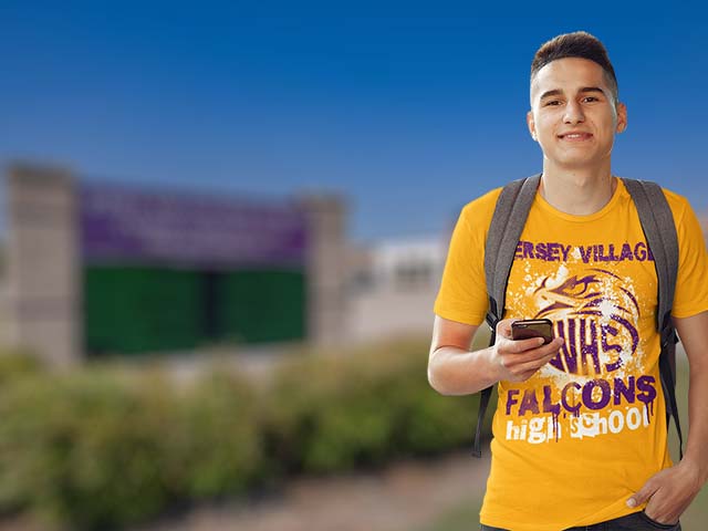 Jersey Village High School Falcons Premium T-shirts All Products page