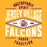 Close-up view of Jersey Village High School Falcons Gold Classic Unisex T-shirt 210