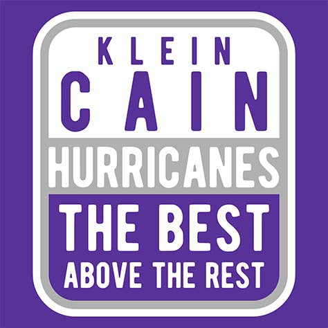 Klein Cain High School Hurricanes Purple Women's T-shirt 01 Close-up