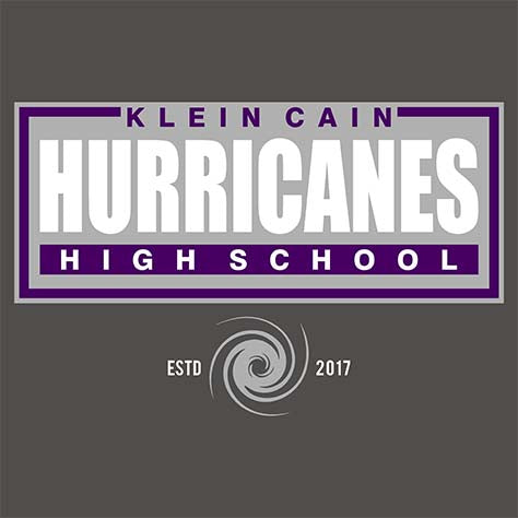 Klein Cain High School Hurricanes Premium Dark Grey Heather T-shirt 49