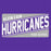 Close-up of Klein Cain High School Hurricanes Purple Women's T-shirt 84