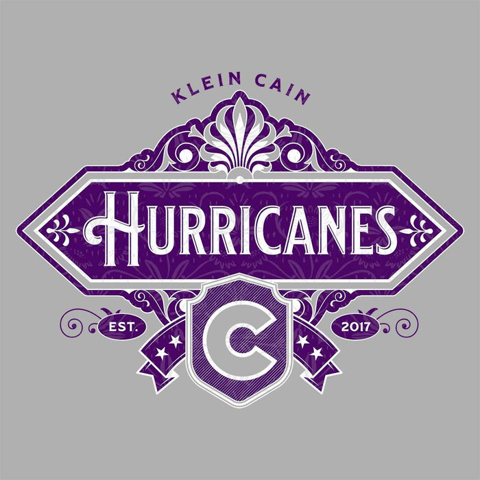 Close-up of Klein Cain High School Hurricanes Premium Athletic Heather T-shirt 205