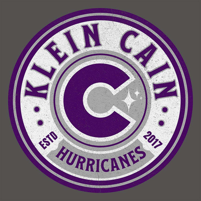 Close-up of Klein Cain High School Hurricanes Premium Asphalt Grey T-shirt 209