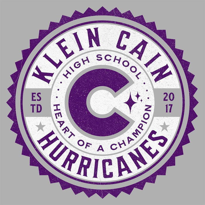 Close-up of Klein Cain High School Hurricanes Sport Grey Classic Hoodie 215