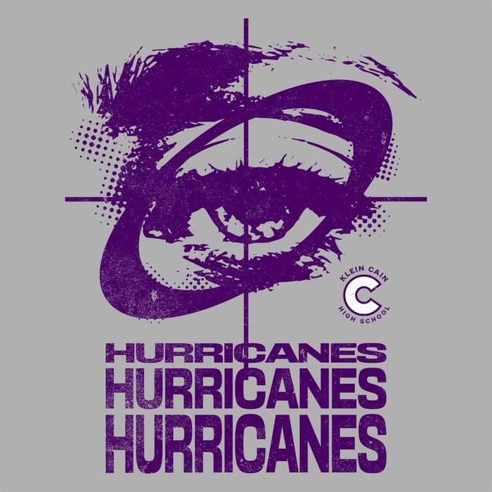 Close-up of Klein Cain High School Hurricanes Unisex 3/4 Sleeve Raglan T-shirt 230