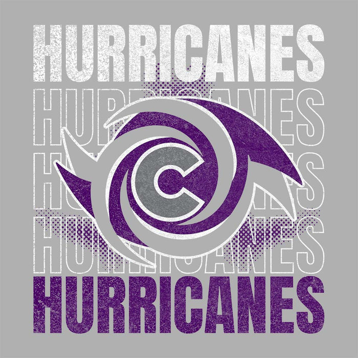 Close-up of Klein Cain High School Hurricanes Sport Grey Women's T-shirt 233