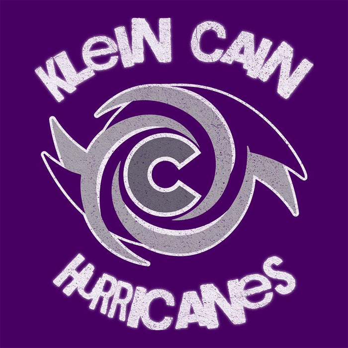 Close-up of Klein Cain High School Hurricanes Premium Purple Hoodie 234