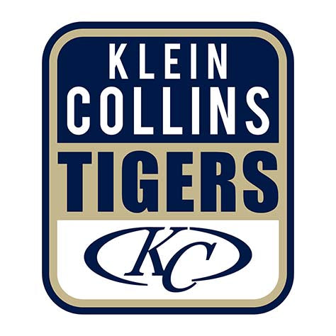 Close-up of Klein Collins High School Tigers Unisex 3/4 Sleeve Raglan T-shirt 01