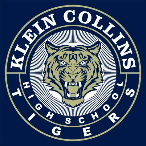 Close-up of Klein Collins High School Tigers Navy Women's T-shirts 02