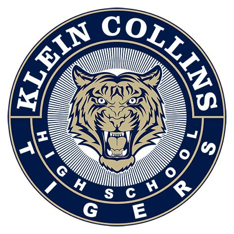 Close-up of Klein Collins High School Tigers Unisex 3/4 Sleeve Raglan T-shirt 02