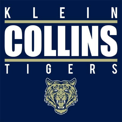 Close-up of Klein Collins High School Tigers Navy Women's T-shirts 07