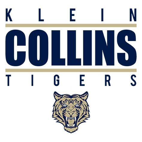 Close-up of Klein Collins High School Tigers Unisex 3/4 Sleeve Raglan T-shirt 07