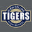 Close-up of Klein Collins High School Tigers Dark Heather Classic Unisex Hoodie 11