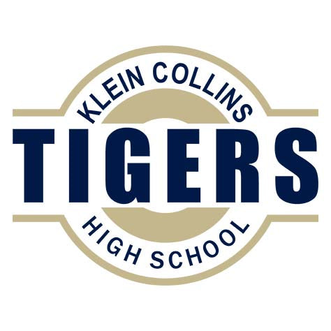 Close-up of Klein Collins High School Tigers Unisex 3/4 Sleeve Raglan T-shirt 11