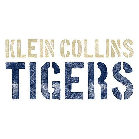 Close-up of Klein Collins High School Tigers Unisex 3/4 Sleeve Raglan T-shirt 17