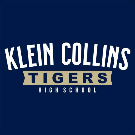 Close-up of Klein Collins High School Tigers Classic Unisex Navy T-shirt 21