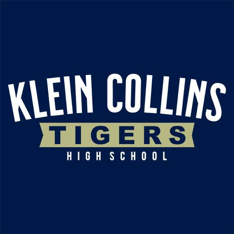 Close-up of Klein Collins High School Tigers Navy Women's T-shirts 21