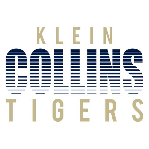 Close-up of Klein Collins High School Tigers Unisex 3/4 Sleeve Raglan T-shirt 24