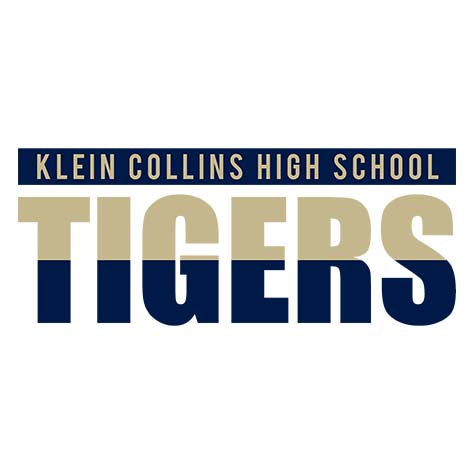 Close-up of Klein Collins High School Tigers Unisex 3/4 Sleeve Raglan T-shirt 25