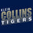 Close-up of Klein Collins High School Tigers Navy Classic Unisex Hoodie 32