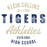 Close-up of Klein Collins High School Tigers Unisex 3/4 Sleeve Raglan T-shirt 34