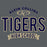 Close-up of Klein Collins High School Tigers Dark Heather Classic Unisex Hoodie 44