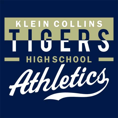 Close-up of Klein Collins High School Tigers Navy Women's T-shirts 48