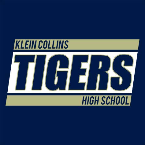 Close-up of Klein Collins High School Tigers Navy Women's T-shirts 72