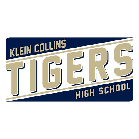 Close-up of Klein Collins High School Tigers Unisex 3/4 Sleeve Raglan T-shirt 84