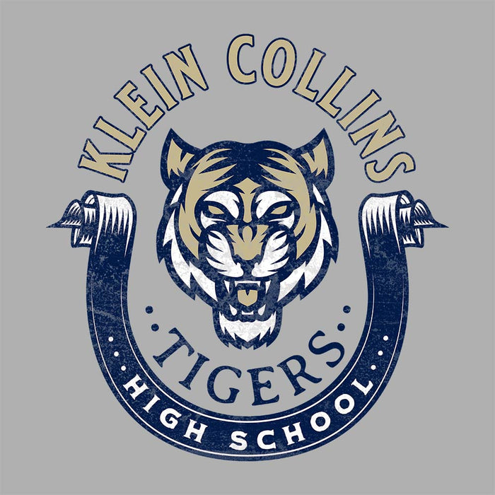 Close-up of Klein Collins High School Tigers Sport Grey Classic Unisex Hoodie 204