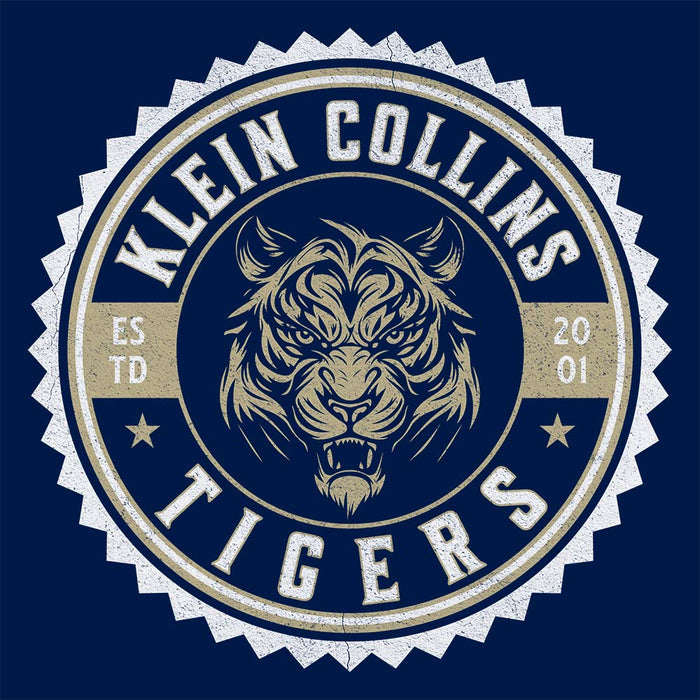 Close-up of Klein Collins High School Tigers Premium Navy T-shirt 207