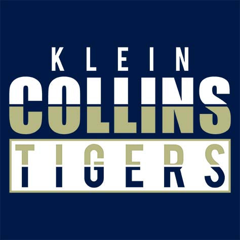 Close-up of Klein Collins High School Tigers Navy Women's T-shirts 31