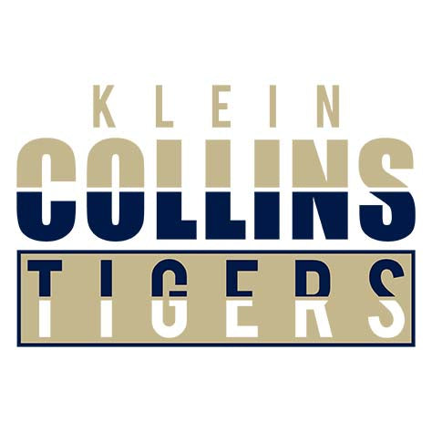 Close-up of Klein Collins High School Tigers Unisex 3/4 Sleeve Raglan T-shirt 31