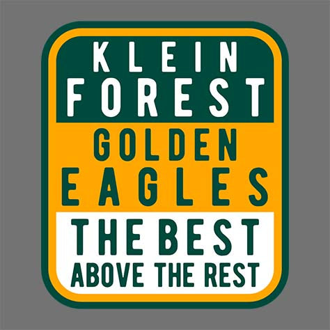 Close-up of Klein Forest Golden Eagles Classic Unisex Charcoal T-shirt 01