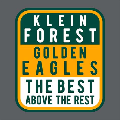 Close-up of Klein Forest High School Dark Heather Classic Unisex Hoodie 01