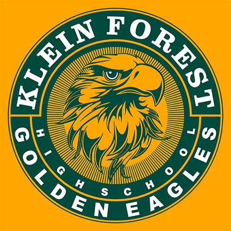 Close-up of Klein Forest Golden Eagles Classic Unisex Gold T-shirt 02