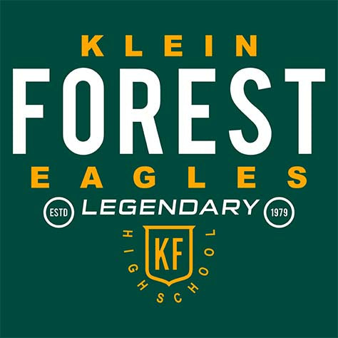 Close-up of Klein Forest High School Premium Unisex Forest Green Hoodie 03