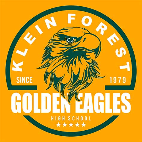 Close-up of Klein Forest Golden Eagles Classic Unisex Gold T-shirt 04