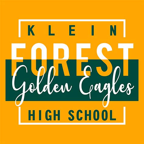 Close-up of Klein Forest Golden Eagles Classic Unisex Gold T-shirt 05