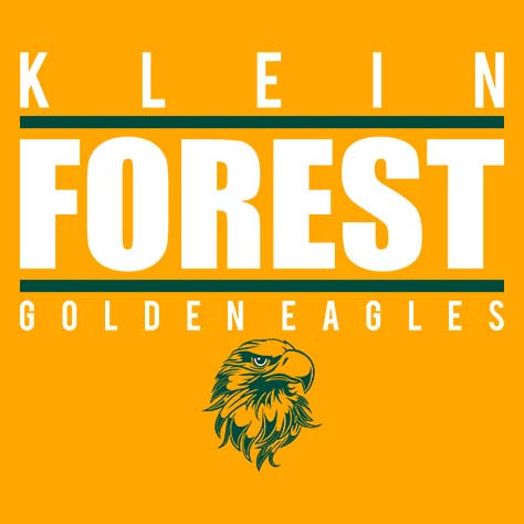 Close-up of Klein Forest Golden Eagles Classic Unisex Gold T-shirt 07