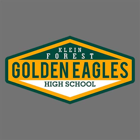 Close-up of Klein Forest Golden Eagles Women's Charcoal T-shirt 09