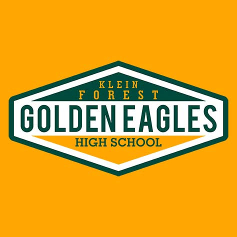 Close-up of Klein Forest Golden Eagles Classic Unisex Gold T-shirt 09