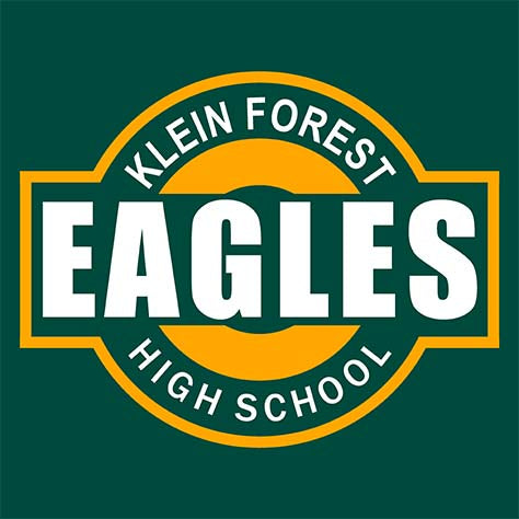 Close-up of Klein Forest High School Premium Forest Green Unisex T-shirt 11