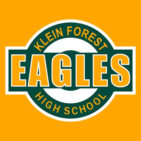 Close-up of Klein Forest Golden Eagles Women's Gold T-shirt 11