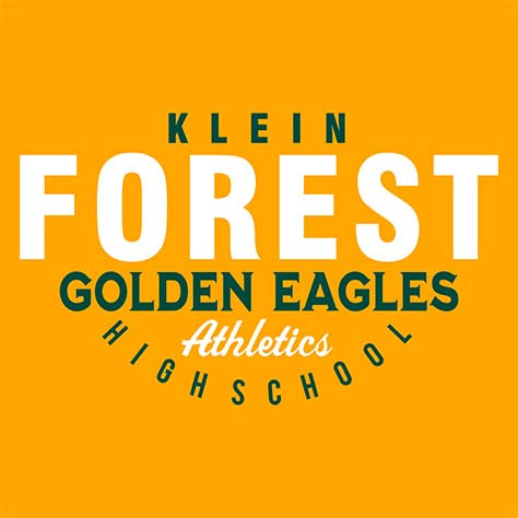 Close-up of Klein Forest Golden Eagles Classic Unisex Gold T-shirt 12