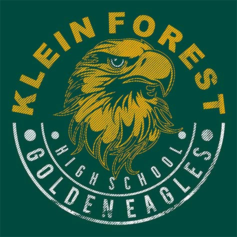 Close-up of Klein Forest High School Premium Unisex Forest Green Hoodie 19