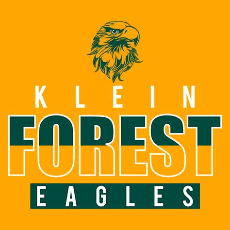 Close-up of Klein Forest Golden Eagles Women's Gold T-shirt 23