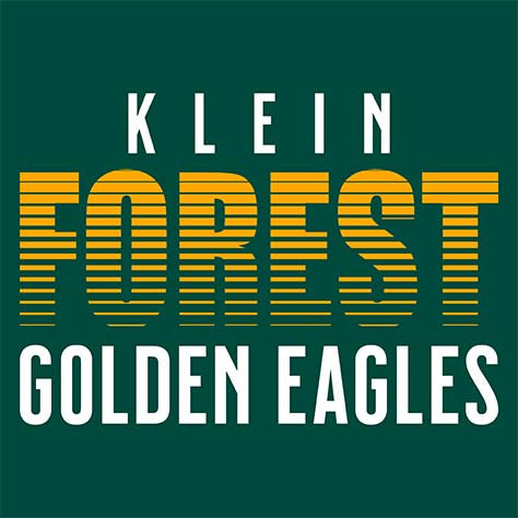 Close-up of Klein Forest High School Premium Forest Green Unisex T-shirt 24