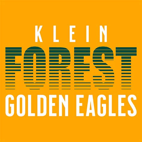 Close-up of Klein Forest Golden Eagles Classic Unisex Gold T-shirt 24