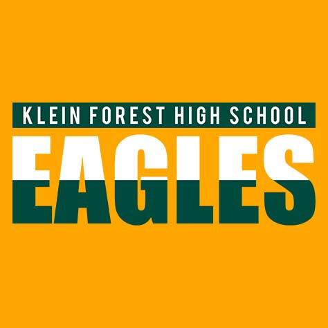 Close-up of Klein Forest High School Premium Gold Unisex T-shirt 25